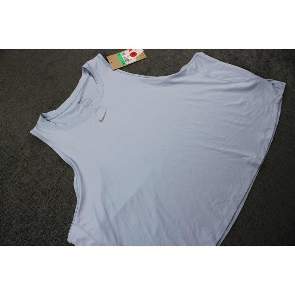 Nike One Dri-FIT Womens XL Light Blue Sleeveless Training Tank Top DX1027-440